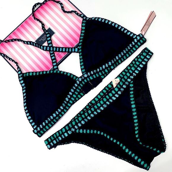 🔥🏖VICTORIA SECRET SWIMSUIT removable padded push-up/cheeky bottom New #4 - Picture 1 of 6